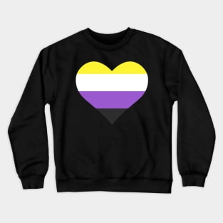 Non-Binary Flag Heart Crewneck Sweatshirt